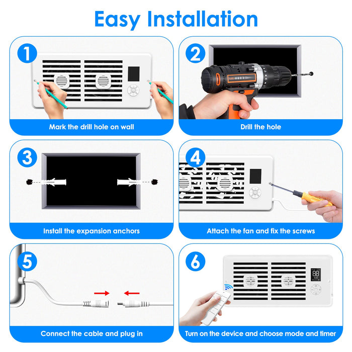 4x10 Smart Booster Fan – Dual Motor with Remote Control