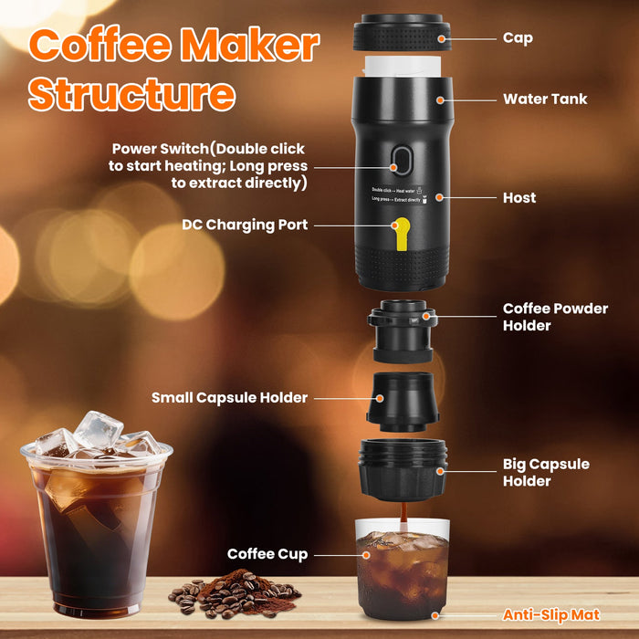 Portable Espresso Machine – For Car, Camping, and Office