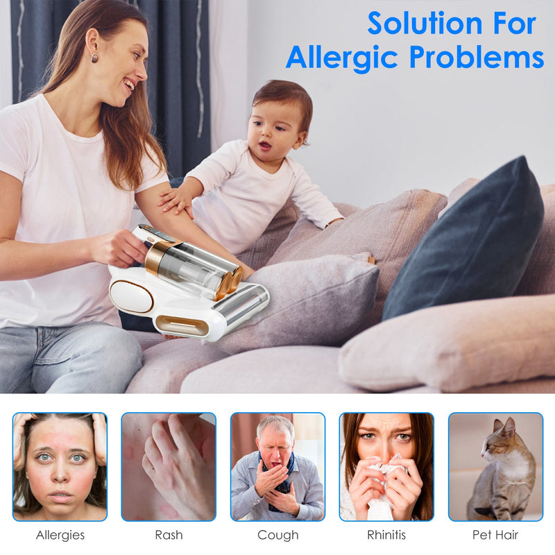 Anti-Allergy Vacuum Cleaner – For Mattresses, Pillows and Cribs with UVC Light and Ultrasound
