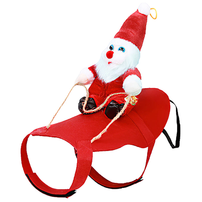 Christmas Costume for Dogs and Cats – Santa Claus Rider Outfit