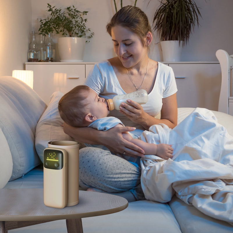 Formula and Bottle Warmer - Portable with Night Light and 5000mAh Power Bank