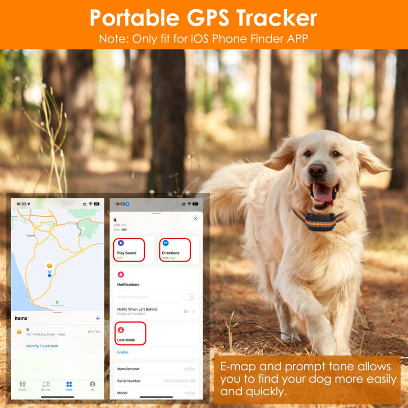 GPS Dog Collar - 2-in-1 Tracker and Wireless Fence