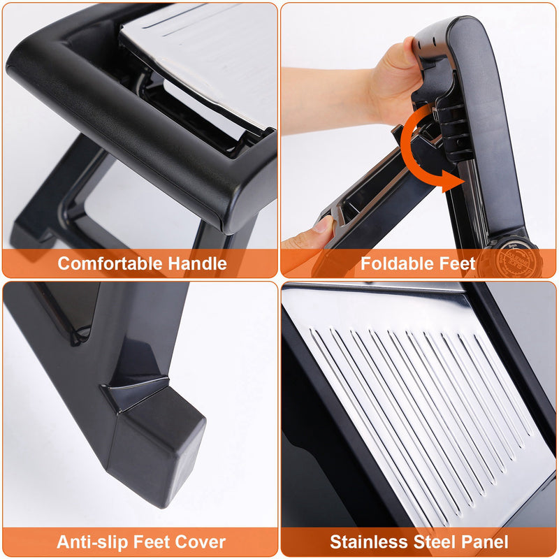 Kitchen Slicer and Grater – Multifunctional Mandoline with Peeler and Food Holder