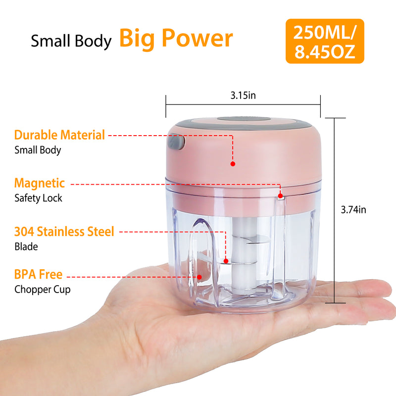 Portable Electric Food Chopper 8.45 oz – Food and Seasonings