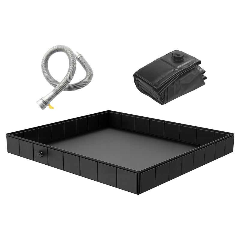 Portable Folding Shower Tray – PVC with Drainage Hose