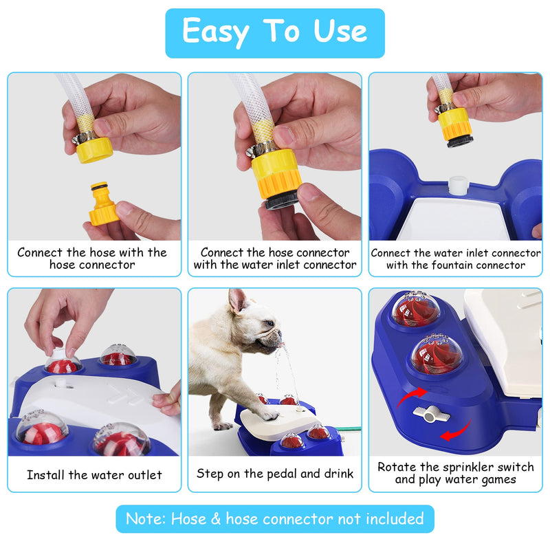 Automatic Pet Waterer – Outdoor Sprinkler Fountain Activated by Paw