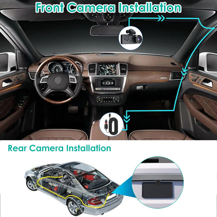 Dashcam – Triple Camera with G-Sensor and Automatic Parking Monitor