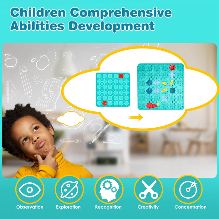 Children's Educational Game – Montessori Path Builder Logic Puzzle STEM