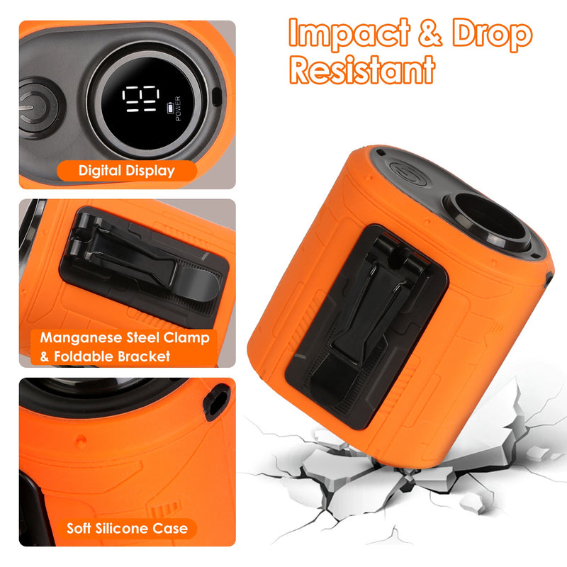 Wireless Waist Fan - 5-in-1 with Flashlight and 1000mAh Battery