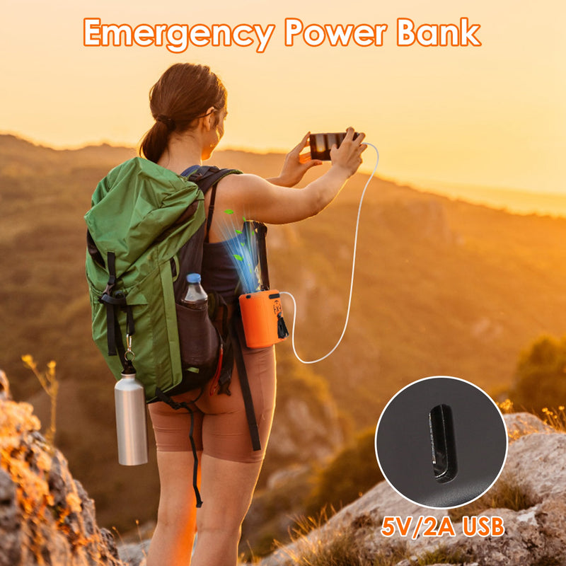 Wireless Waist Fan - 5-in-1 with Flashlight and 1000mAh Battery