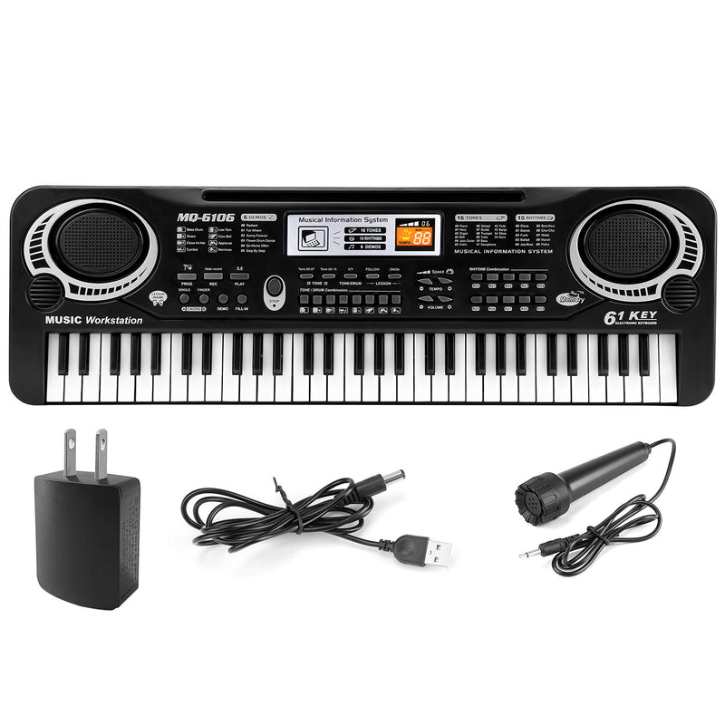 Digital Music Keyboard – 61 Keys for Children's Learning and Beginner Adults