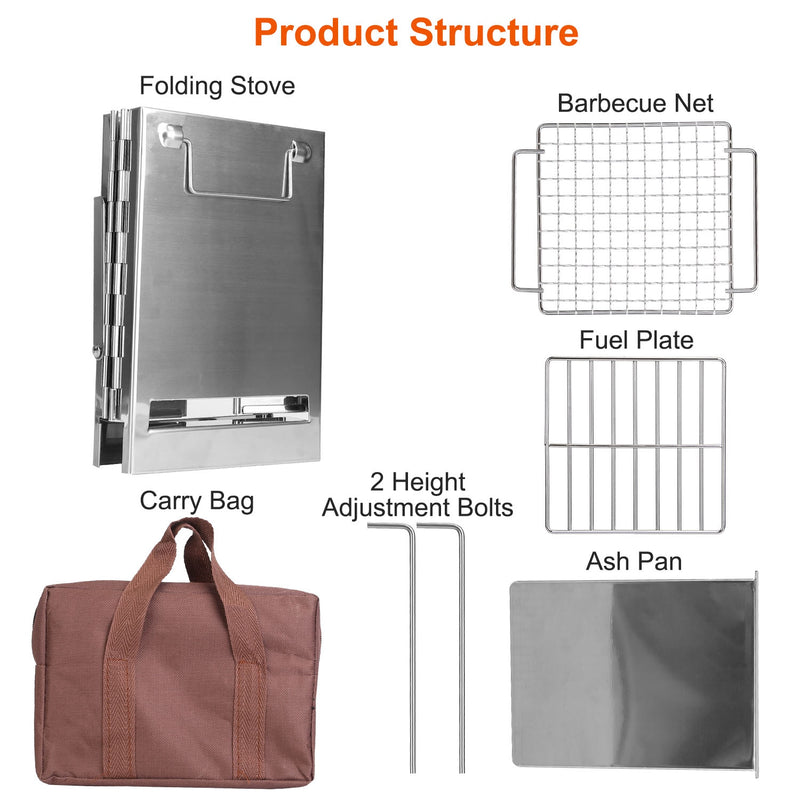 Foldable Travel Stove – For Camping, Hiking, and BBQ