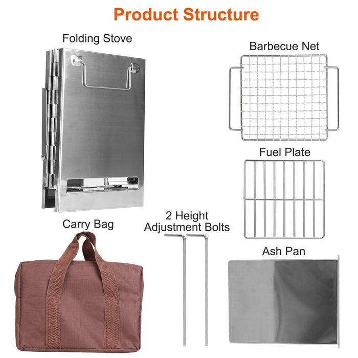 Foldable Travel Stove – For Camping, Hiking, and BBQ