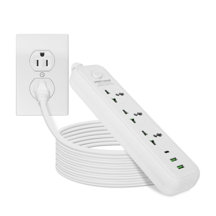 2500W Power Strip – With 6FT Cord and USB-A/USB-C Ports