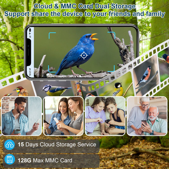 Smart Bird Feeder with Solar Camera 1080P HD – AI and WiFi