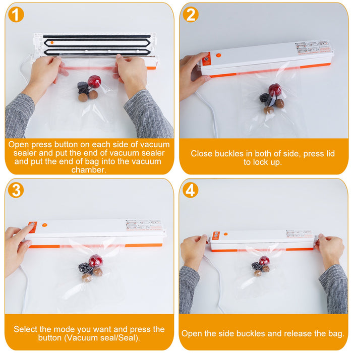 Food Vacuum Sealer Machine – Compact, Electric, and with 10 Bags Included