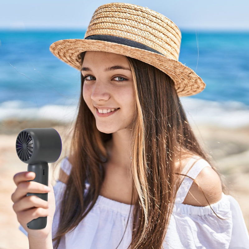 100-Speed Portable Fan – Ice Cooler with LCD Display