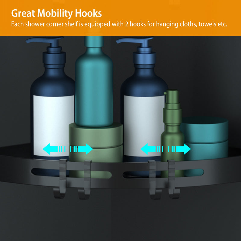 Corner Shower Caddy – 2-Tier Space Aluminum