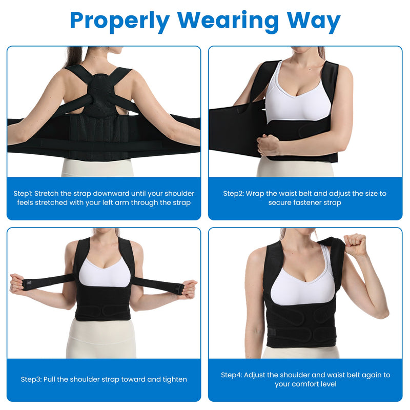 Unisex Posture Corrector - Upper Back Trainer with 3 Size Options