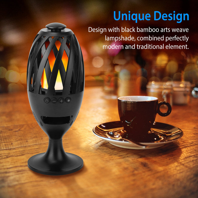 LED Flame Effect Speaker – 5W Stereo Sound, IPX5, Portable