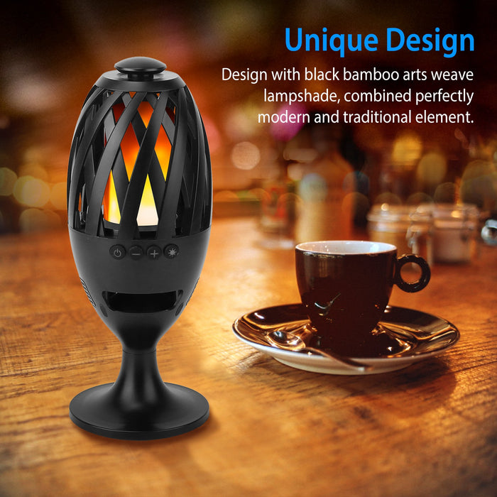 LED Flame Effect Speaker – 5W Stereo Sound, IPX5, Portable