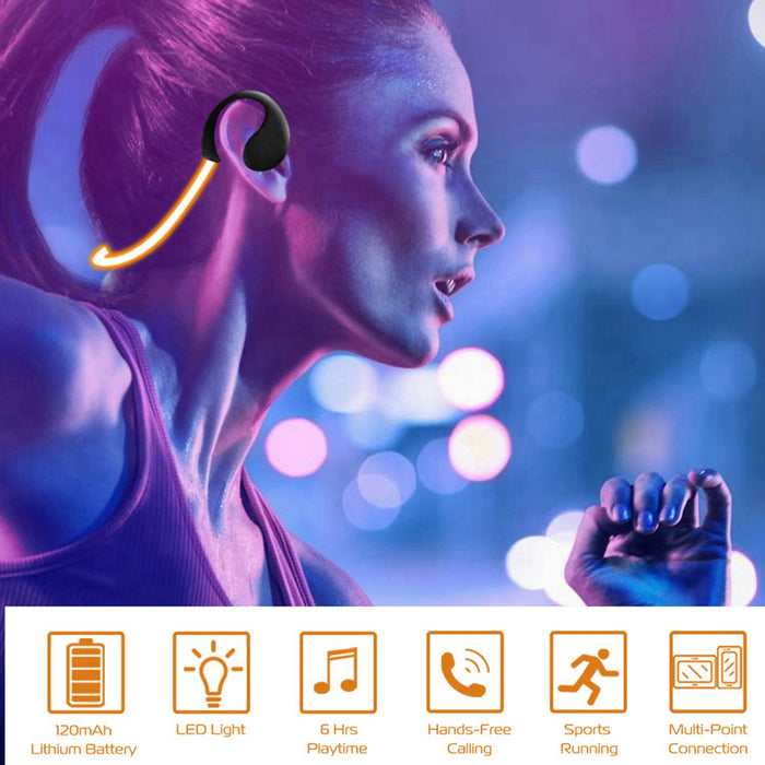 Wireless Sports Headset – HD Stereo, Sweatproof, and 8-Hour Playtime
