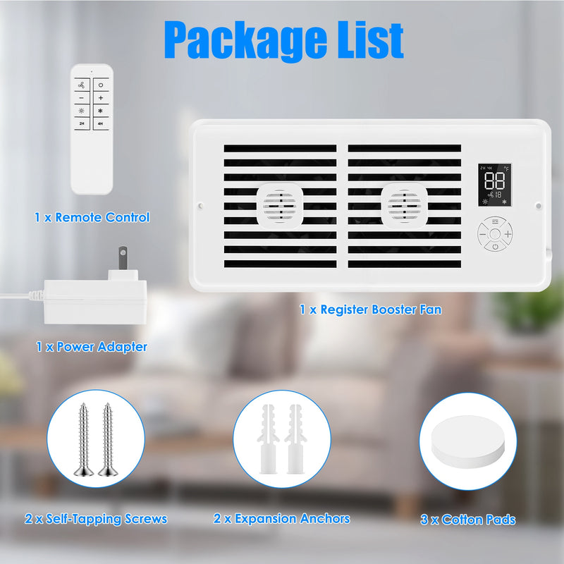 4x10 Smart Booster Fan – Dual Motor with Remote Control