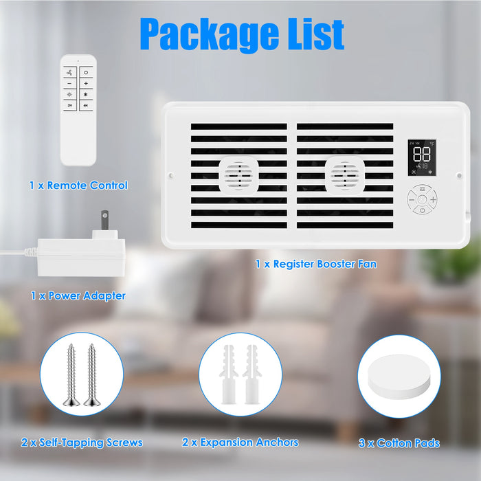 4x10 Smart Booster Fan – Dual Motor with Remote Control