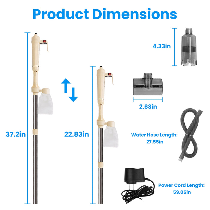 Electric Aquarium Vacuum Cleaner – Adjustable Multifunctional Kit