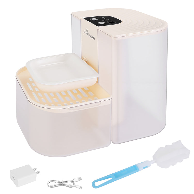 Automatic Pet Water Fountain – Dual Tank, 4.5L, Rechargeable and Smart