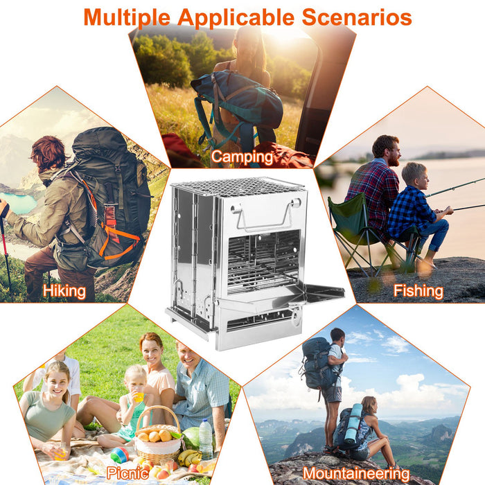 Foldable Travel Stove – For Camping, Hiking, and BBQ
