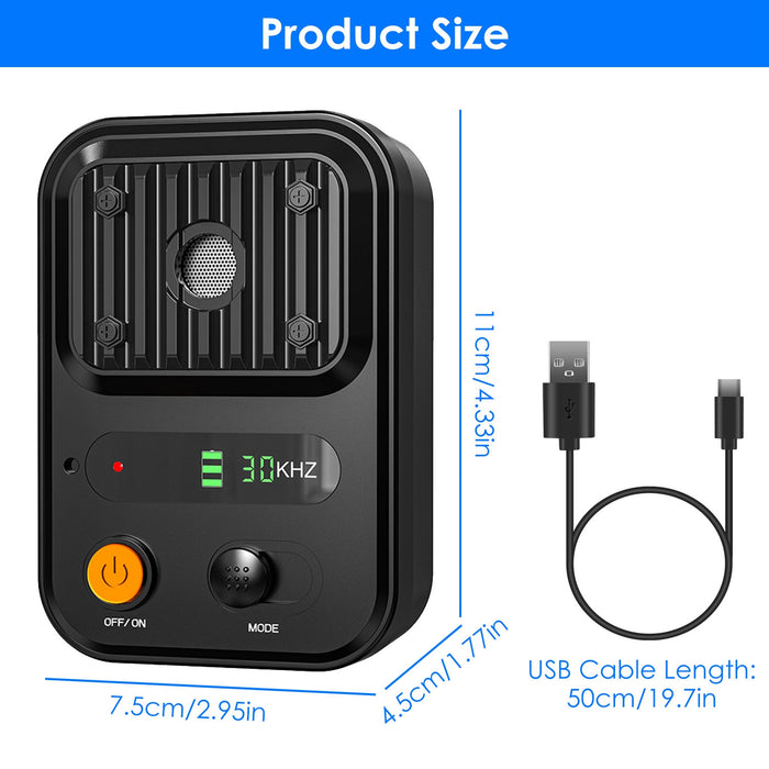 Portable Anti-Barking Device - IPX4 Waterproof, 32.8ft Detection and 3 Frequencies