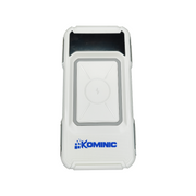 Batería portátil Kominic de 20000 mAh con puerto USB y diseño compacto para cargar dispositivos móviles.