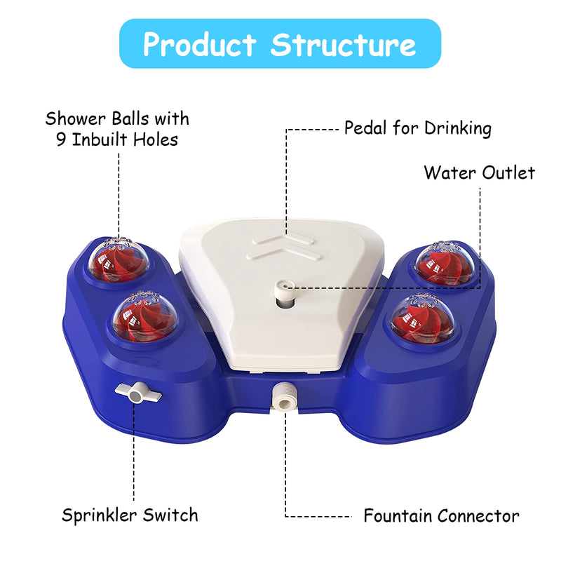 Automatic Pet Waterer – Outdoor Sprinkler Fountain Activated by Paw