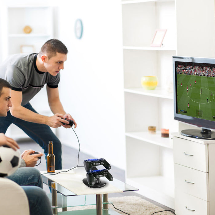 Dual Charging Dock for PS4 Controllers – Micro USB with LED Indicator