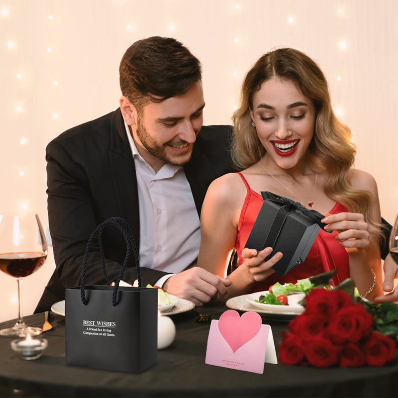 Preserved Real Rose – Gift Box with Heart Necklace