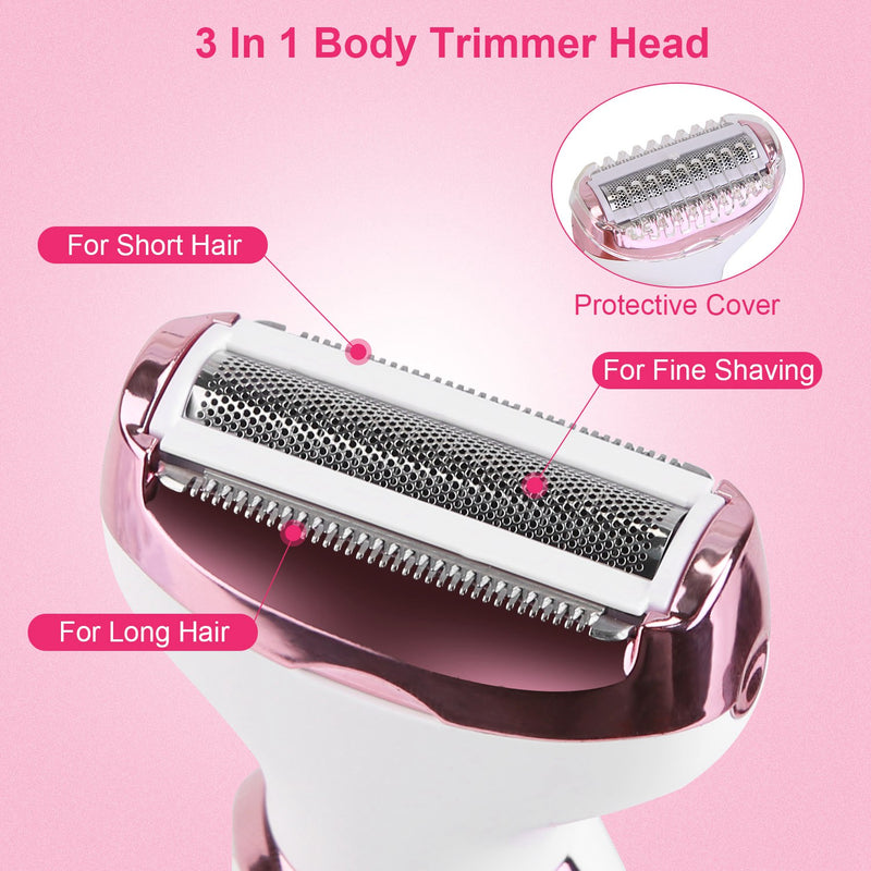 4-in-1 Electric Epilator for Women – USB Rechargeable, Waterproof, and Painless Shaver