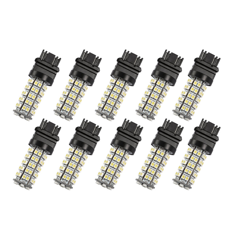 Pack of 10 T25 LED Bulbs – 68 LEDs 6000K Universal