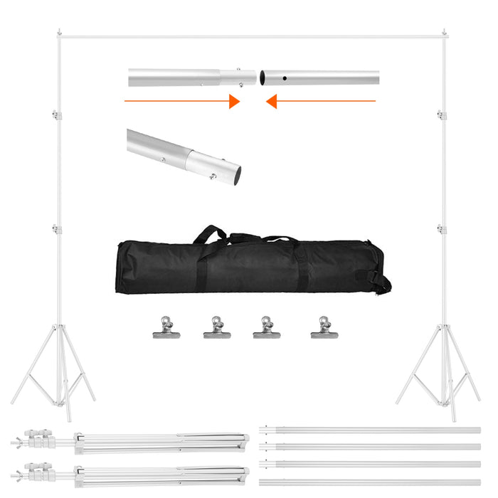 Adjustable Photo Backdrop Stand – 5 to 10 Feet with Bag
