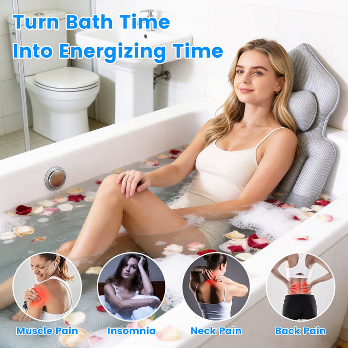 Full Body Bath Pillow – 4D Cushion with Lumbar Support