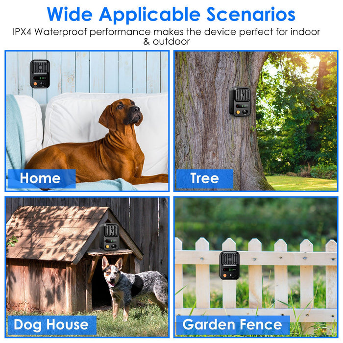 Portable Anti-Barking Device - IPX4 Waterproof, 32.8ft Detection and 3 Frequencies