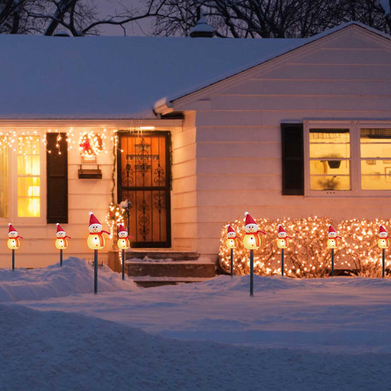 Solar Christmas Lights with Snowmen – IP55 Waterproof Outdoor Decoration