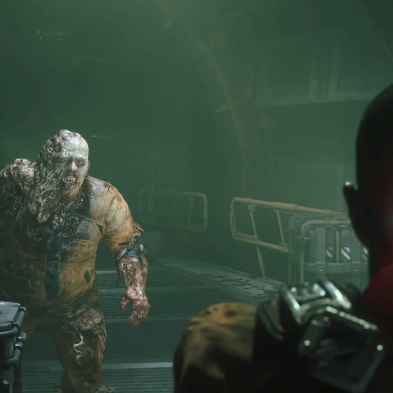 Videojuego The Callisto Protocol para PlayStation 5, imagen del título en la portada del juego en la consola PS5.
