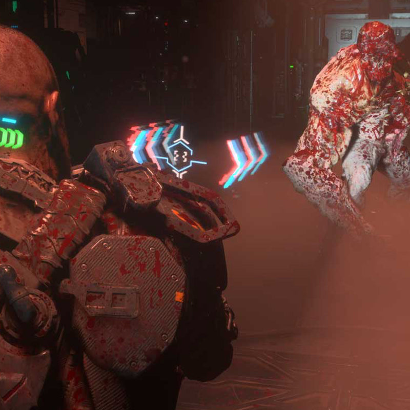 Videojuego The Callisto Protocol para PlayStation 5 mostrando portada con personajes y escenario oscuro en la imagen.