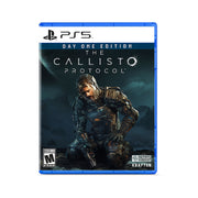 Videojuego The Callisto Protocol para PlayStation 5, ilustración del juego en la portada con personajes y escenarios futuristas.