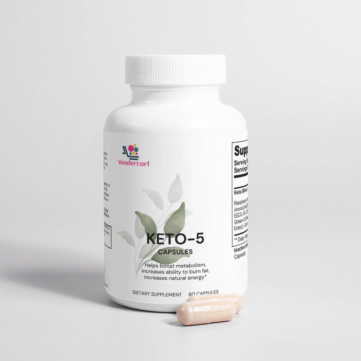 Keto‑5 – Ketosis Support & Fat Burning – Raspberry Ketone, Green