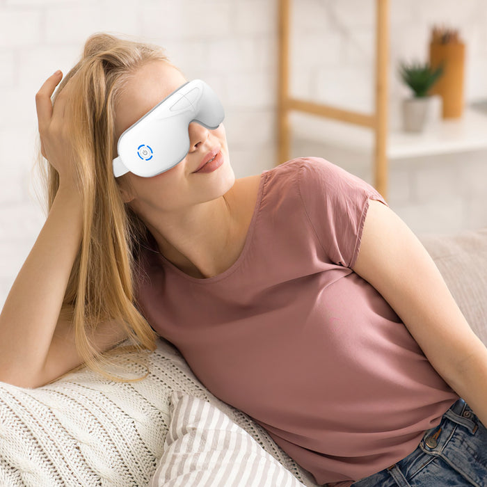 Rechargeable Eye Massager – With Vibration, Relaxing Music, and Wireless Control