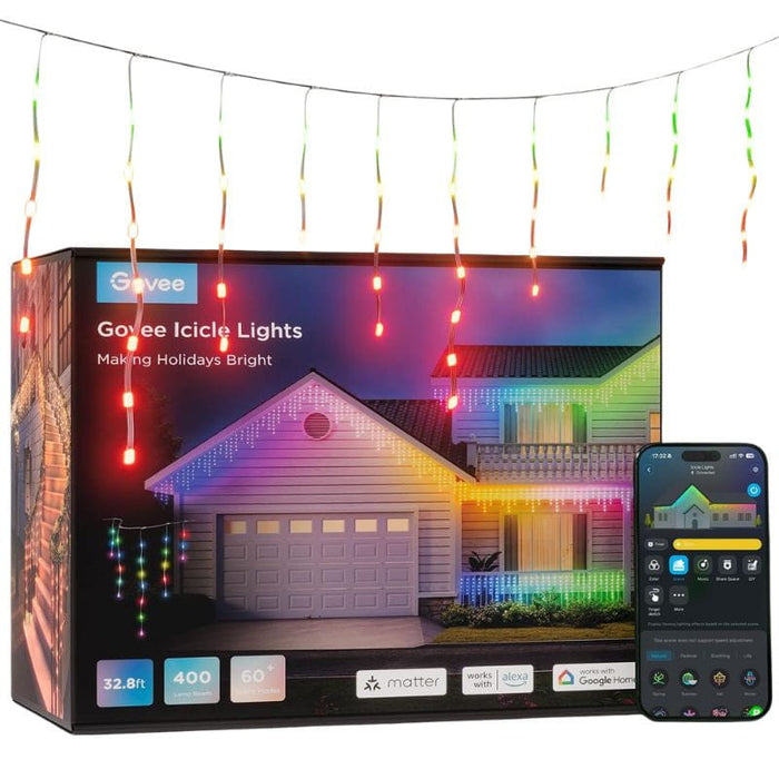 Luces de carámbano LED inteligente Govee Making Holidays Bright H70D1