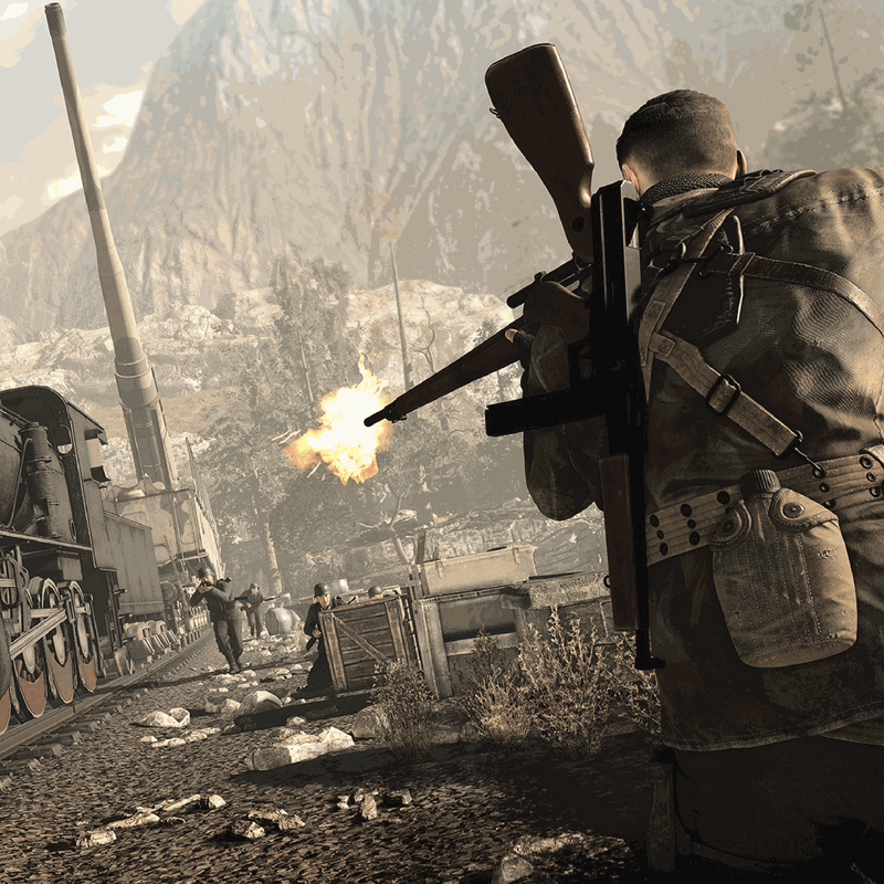 Portada del juego Sniper Elite 4 para Nintendo Switch con acción táctica y gráficos adaptados