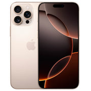 Teléfono Apple iPhone 16 Pro Max con pantalla de 6.9 pulgadas, 256GB, 8GB RAM, Dual SIM en color negro.